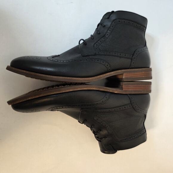 Florsheim Rucci Mens 10M Black Leather Wingtip Ankle Lace Up Boots main image 15